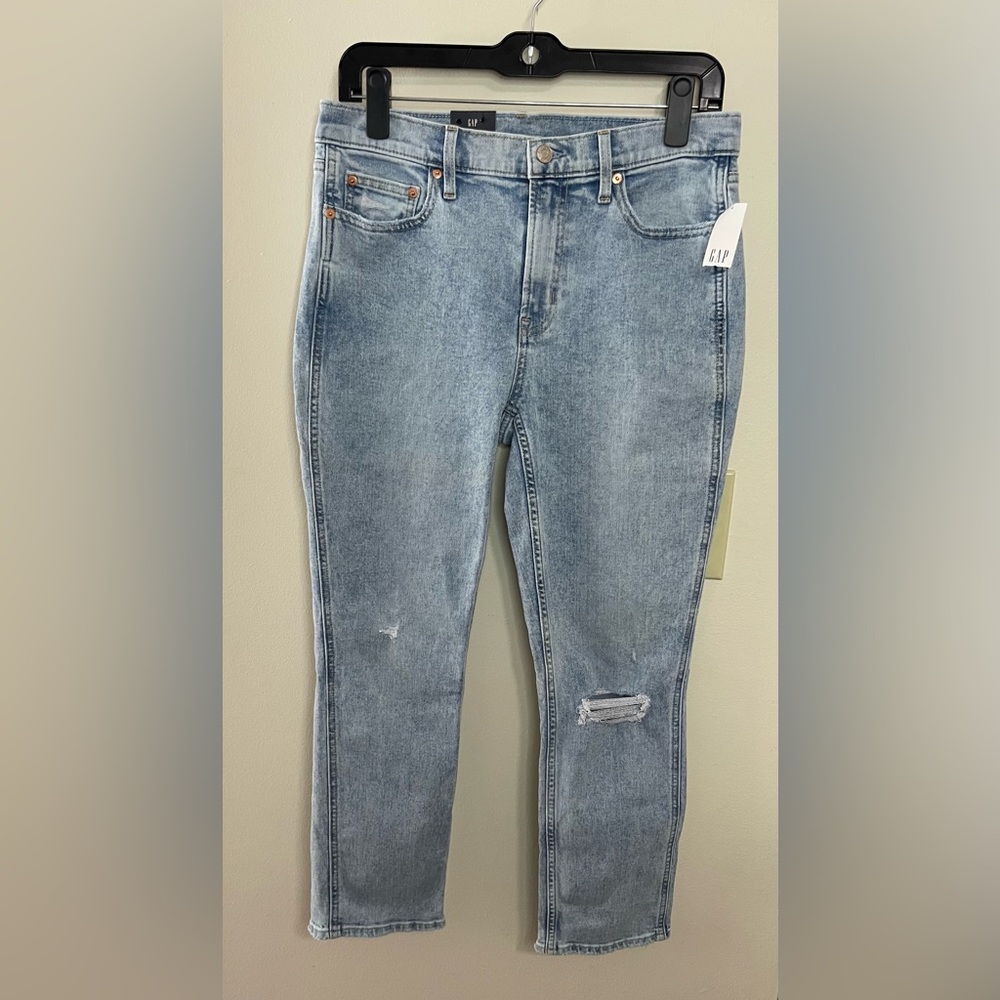 Gap Vintage Slim Mid Rise Slim Stretch Denim Distressed Jeans Pant Size 30. NWT - Picture 6 of 17